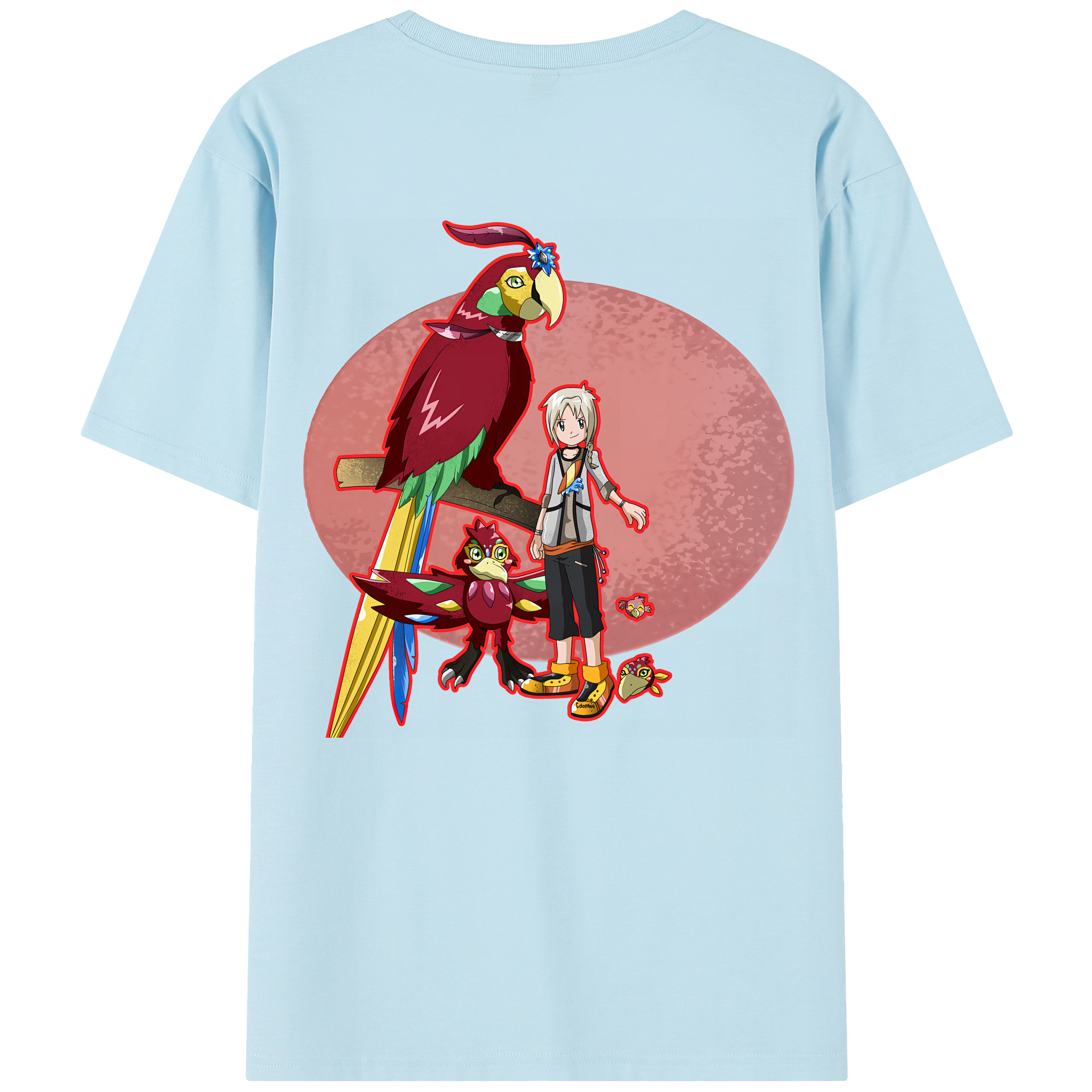 （画像用） Digimon デジタルモンスター/デジモン 綿100％半袖Tシャツ（背面プリント）